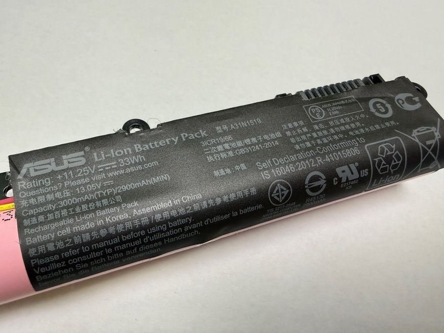 АКБ Asus A31N519 11.25V 33Wh б/в >60% Asus X540s 00-00002575 2755        фото