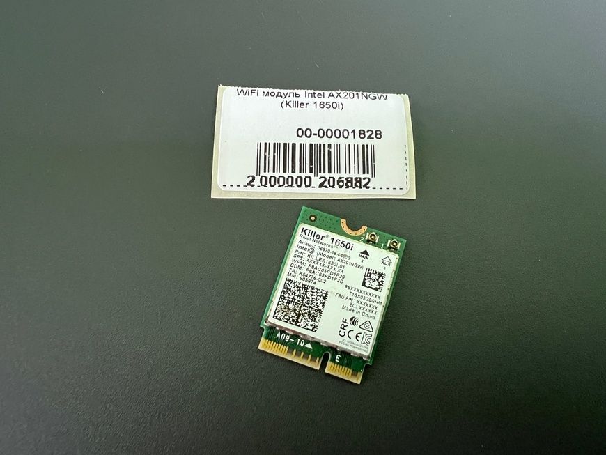 WiFi модуль Intel AX201NGW (Killer 1650i) б/в 00-00001828 2074        фото