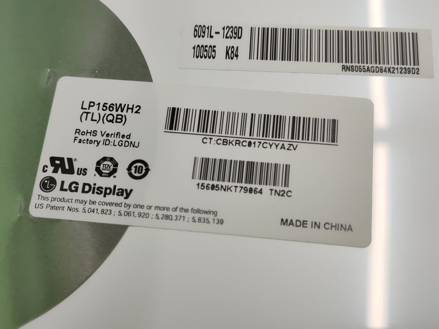 Матриця 15,6" LG LP156WH2 TL QB 1366x768, TN, глянцева 40 pin б/в 00-00001940, 2105261153 2182        фото