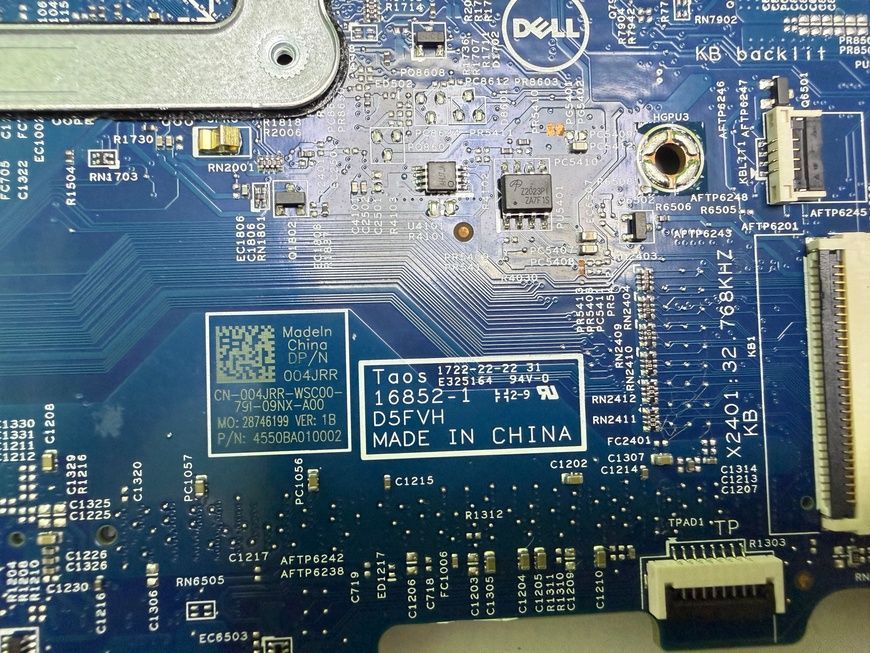 Материнська плата Dell X2401 32 768KHZ 004JRR 4550BA01002 E325164 94V-0 D5FVN Latitude 3580 б/в робоча 00-00002761 2938        фото