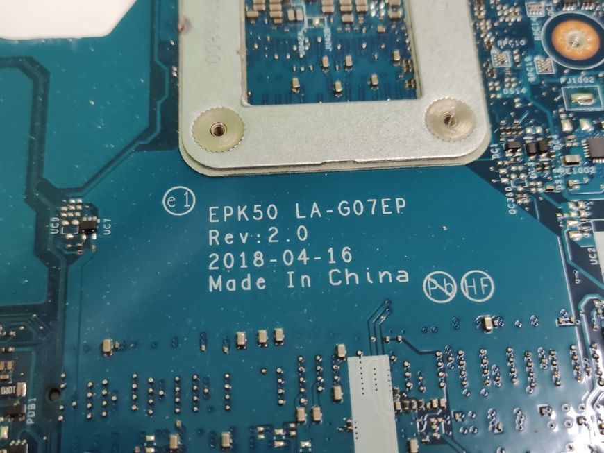 Материнська плата HP EPK50 LA-G07EP Rev:2.0 i5-8250u Pavilion 15-da б/в робоча 00-00002422 2622        фото