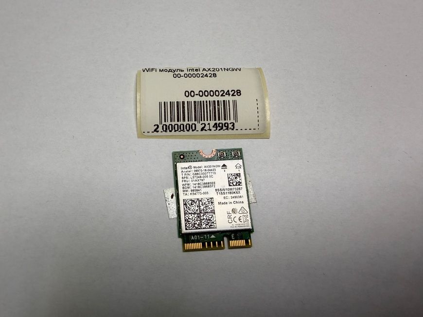 WiFi модуль Intel AX201NGW 00-00002428 2627        фото