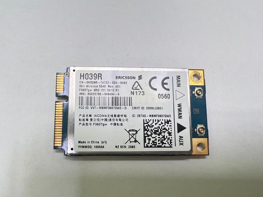 Модем WWAN Ericsson F3607gw H039R по бренду Dell б/в 00-00001569 1847        фото