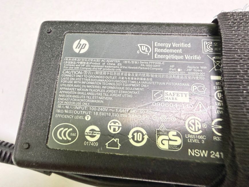 Блок живлення HP 65W 7.4x5.0мм б/в 00-00002447 2742        фото