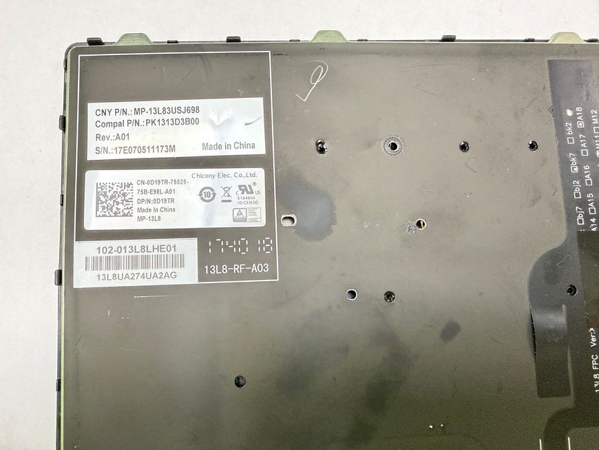 Клавіатура Dell Latitude E5470 0D19TR PK1313D3B00 б/в без дефектів 00-00002672 2842        фото