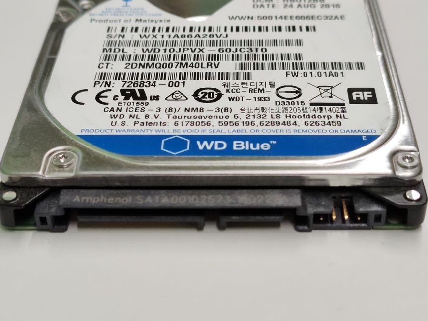 Накопичувач даних HDD 2,5" 1 Tb Western Digital WD10JPVX б/в 00-00002514 2694        фото